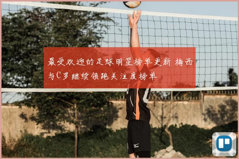 最受欢迎的足球明星榜单更新 梅西与C罗继续领跑关注度榜单